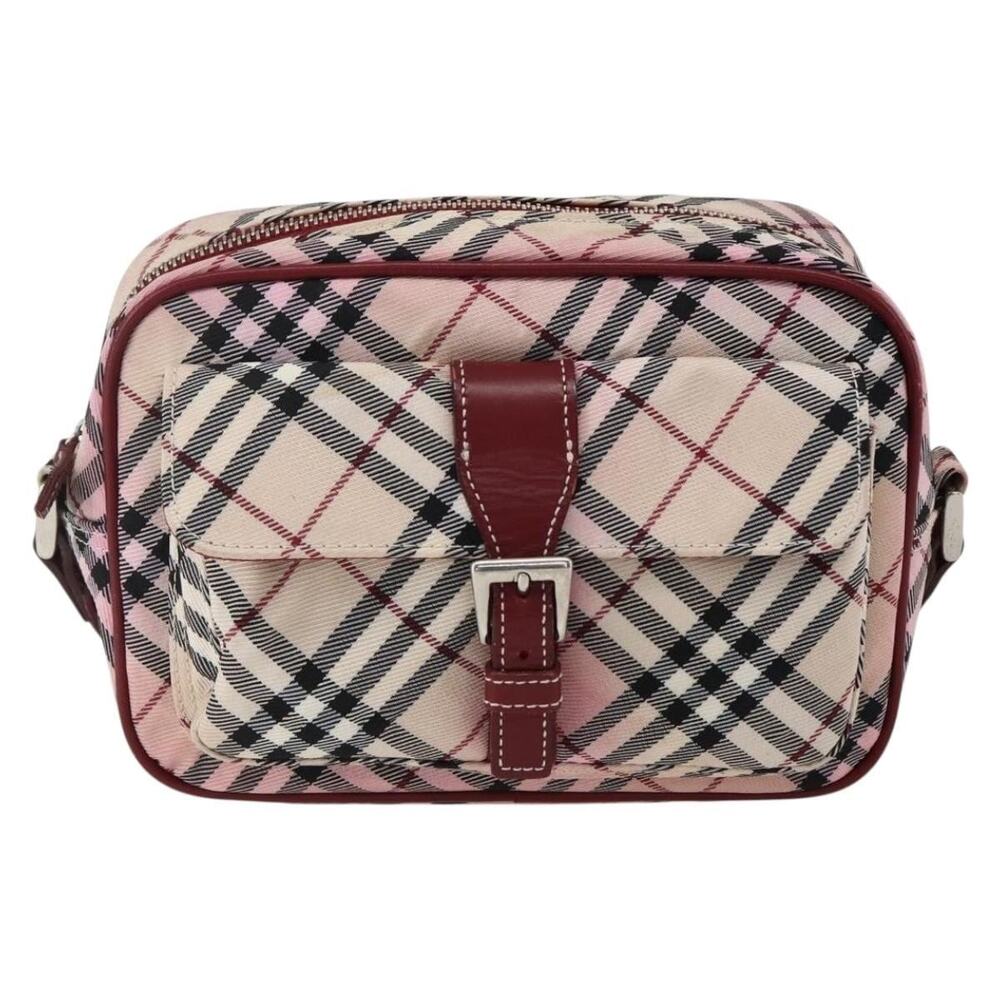 Burberry Nova Check Nylon Blue Label Shoulder Bag Beige